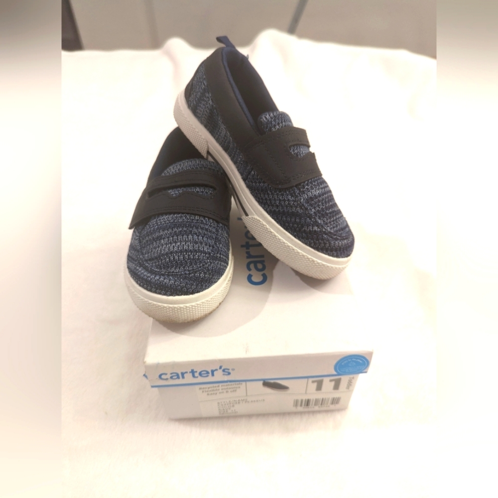 Carter's boys' navy blue shoes